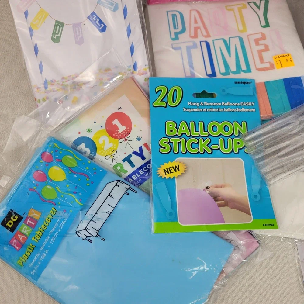 Birthday Party Supplies Bundle Decorations Tablecloth Banner Topper Etc.